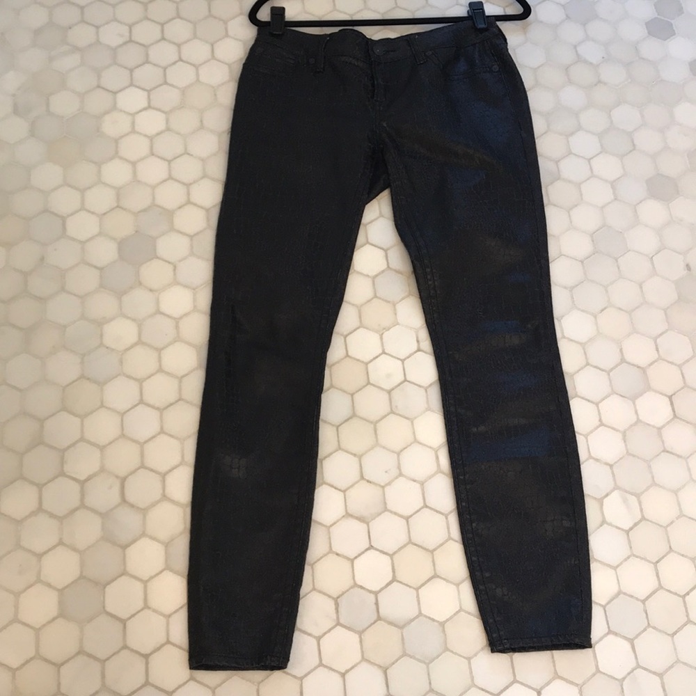 Buffalo David Bitton coated mid rise Skinny jeans